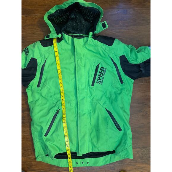 Speed and Strength Urge Overkill Men's Waterproof Motorcycle Jacket Green Sz XL - Picture 3 of 8